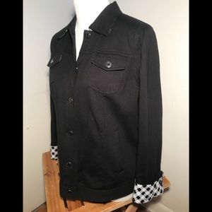 Isaac Mizrahi Checkered Sweatshirt Jacket-SZ M **Like new**